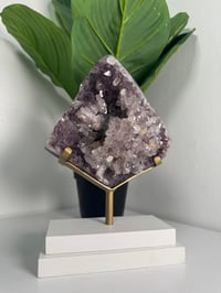 Image 1 of ICY AMETHYST CLUSTER WITH CUSTOM STAND -BRAZIL-
