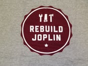 Image of Rebuild Joplin Tee-Gray with Red Logo 