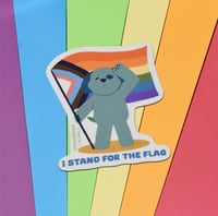 'i stand for the flag" sticker
