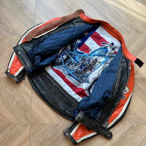 Image of Bok Brothers Harley Davidson Biker Jacket, Size Medium