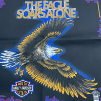 Image 2 of DEADSTOCK HARLEY DAVIDSON  BANDANA EAGLE SOARS ALONE