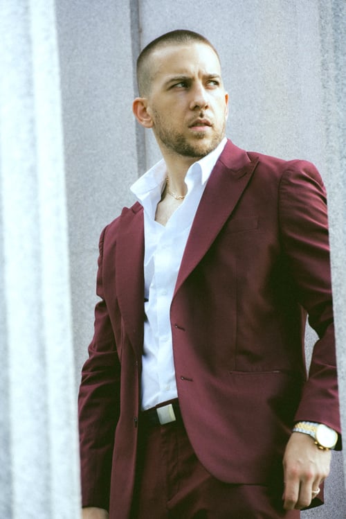 Image of Burgundy Suit