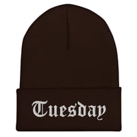 Image 6 of Tuesday - Embroidered Cuffed Beanie Cap