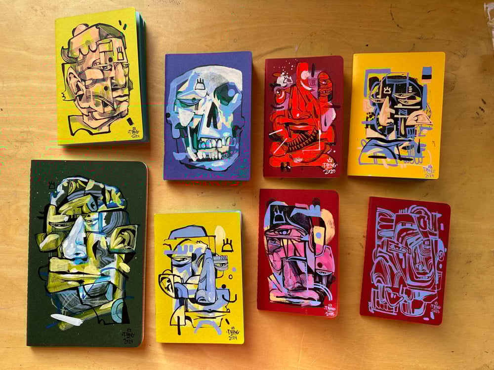 Image of Hand painted notebook