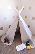 Image of Hand Painted Chevron Teepee-SILVER