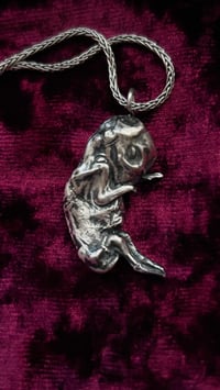 Image 3 of Silver embryo pendant 