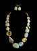Image of Off White & Gold Fancy Necklace Set 