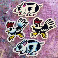 Image 2 of Chicken & Pig Wood cutouts