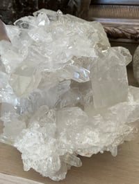 Image 5 of Large Clear Quartz Points Cluster Statement Piece #2133