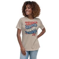 Image 5 of Retro Trump 24 Flowers Women's Relaxed T-Shirt