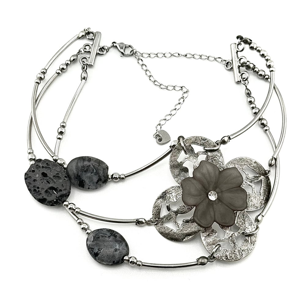 Image of Misty Filigree Choker Necklace