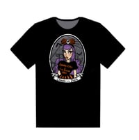 Image 1 of Spooky Rides-Black Hair- Unisex Adult T-Shirt  **PRE-ORDER**