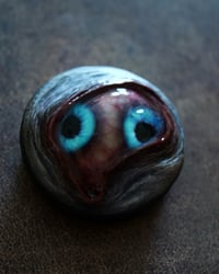 Image 6 of Custom Swappable Phone Grip for smartphones, double iris, reflective pupil, glow in the dark