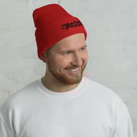 Image 5 of Dillon Smith Tattoo Cuffed Beanie - Black Embroidery