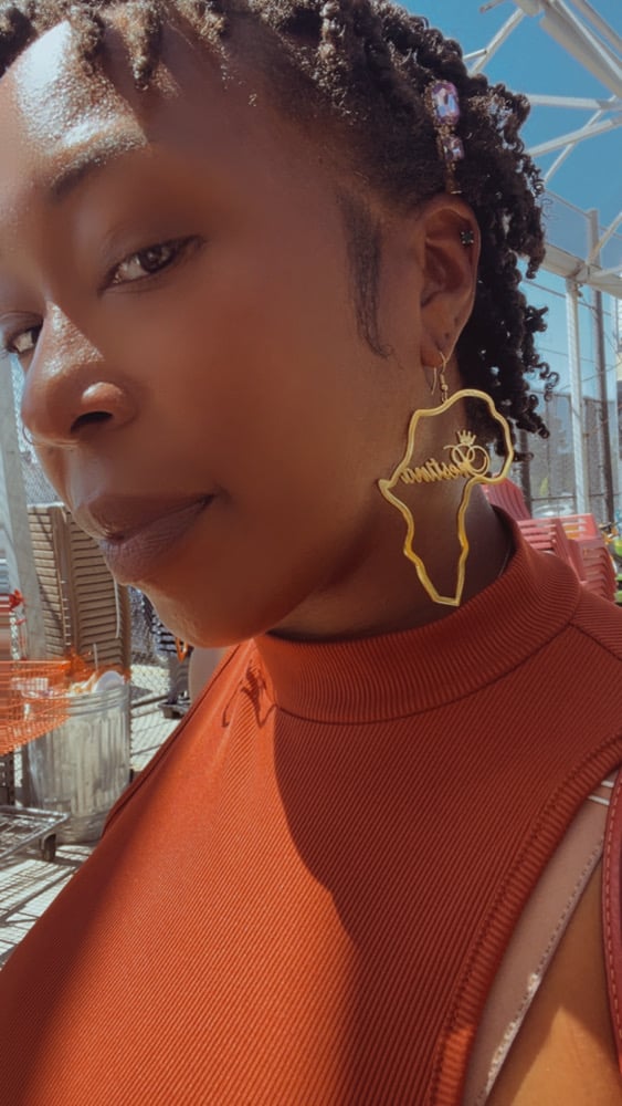 Afro-Centric Stainless Steel Earrings 
