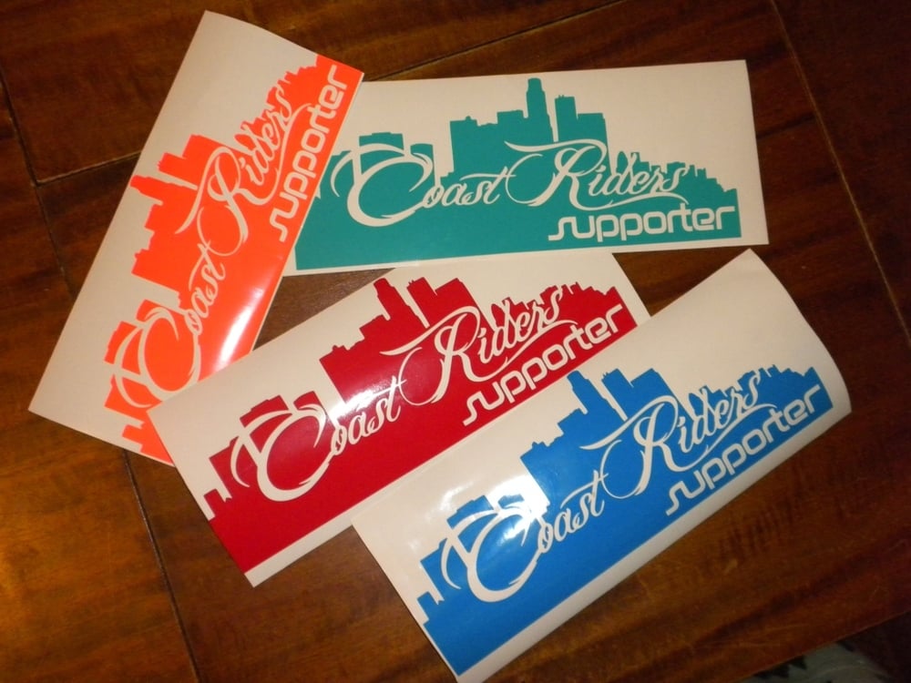 Image of Coast Riders (TM) Supporter Decal 26cm long