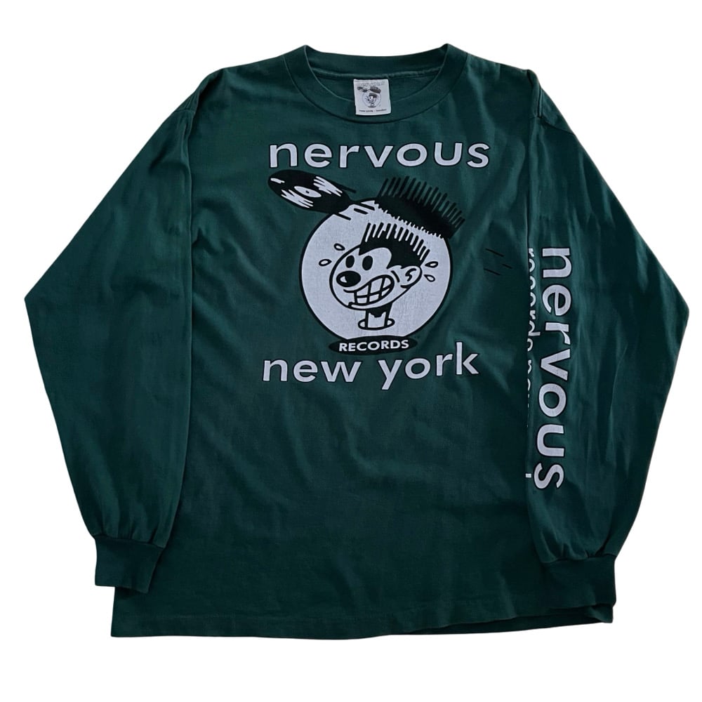 Image of Nervous Records vintage longsleeve T Shirt XL