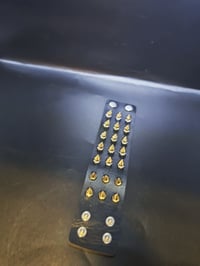 Image 1 of Faux black leather spiked bracelet