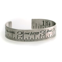 Image 1 of silver ruler cuff bracelet