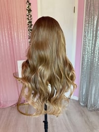 Image 9 of Caramel brunette curtain bangs 