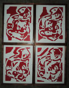 Image of SHT! Head Torn Set on Wood (RED/WHT)