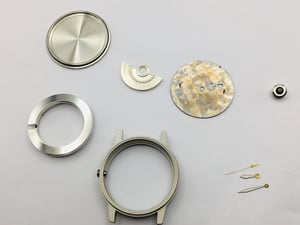 Image of Fortis Flieger complete kit,new,Blue Dial,40mm Case.595.10.46.1