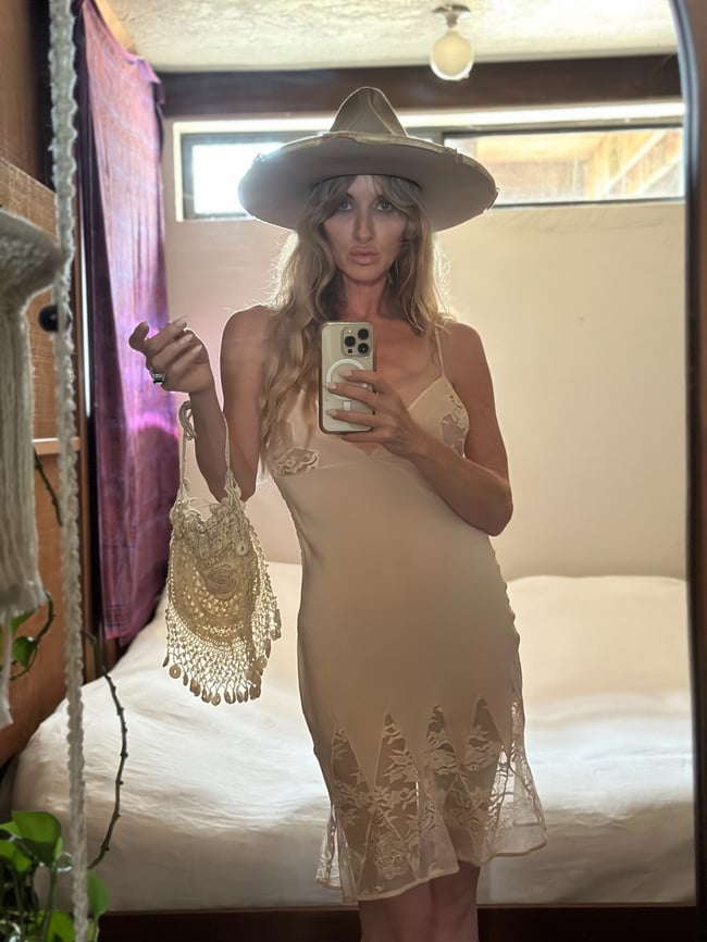  victorian crochet pouch evening bag