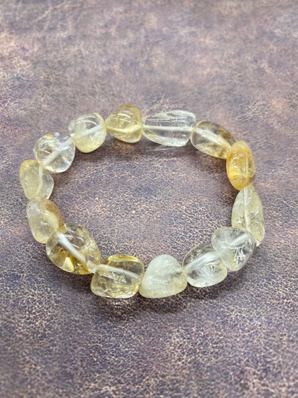 Image of Citrine Tumbled Stone Bracelet 