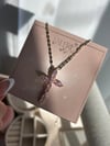Pink Glitzy Cross Necklace 