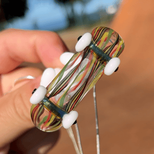 Image of White and Rasta Fingerboard 