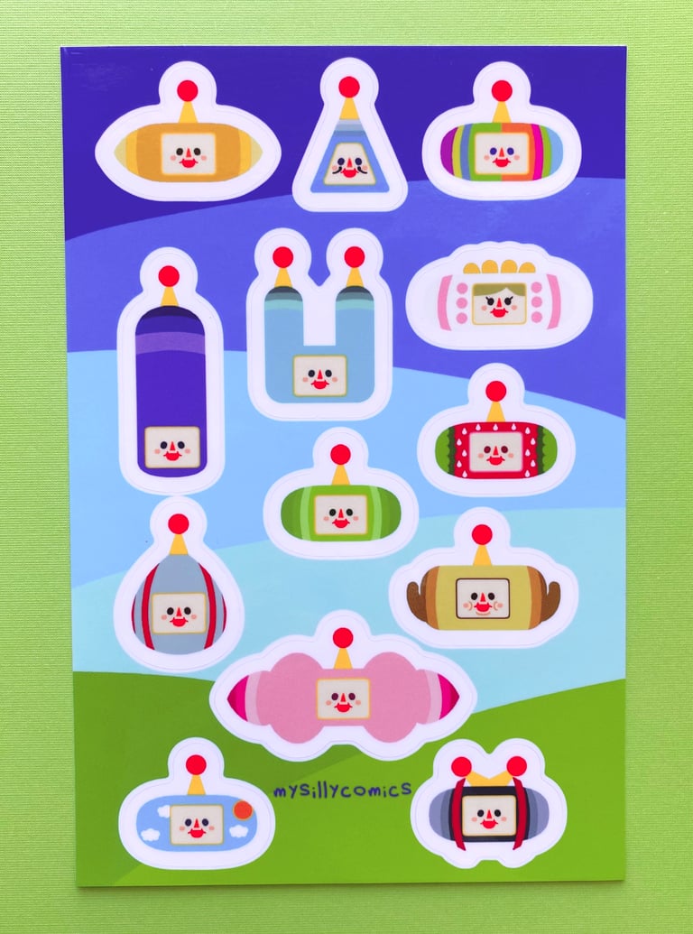 Katamari Cousins Sticker Sheet Set | the mysillycomics shop