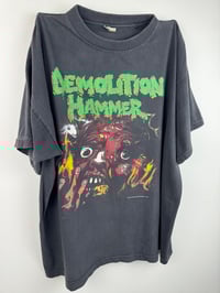 Image 3 of 🗡️ 1990  Demolition Hammer Tortured Existence " Gore And Agony All Over Europe" tour shirt (1)