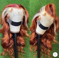 Image 1 of "GINGER TEA" 20 inch CUSTOM COLORED WIG
