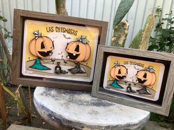 Image of “Las Chismosas” shadow box