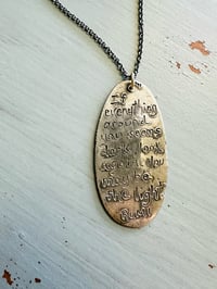 Image 10 of sterling silver necklace with hand engraved Rumi quote by peaces of indigo