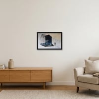 Image 9 of A Blue House On A Cold Day In Reykjavik - Fine Art Giclee Print - Framed and Unframed