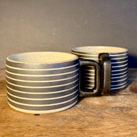 Image 1 of Black and White Striped Mug 