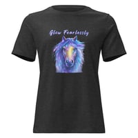 Image 3 of Women's Relaxed T-Shirt, Glow Fearlessly Horse Tee