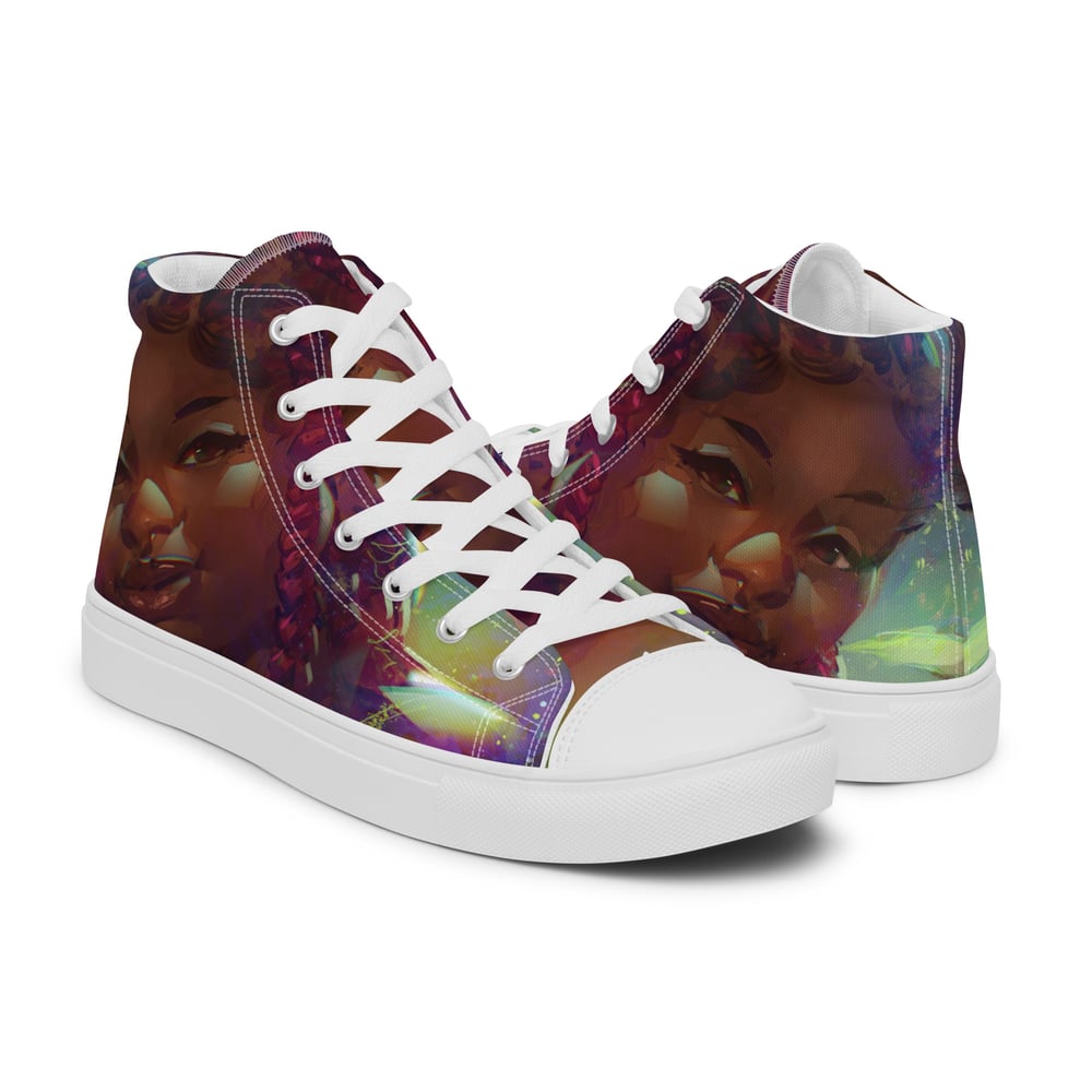 Image of Plant Magic Women’s high top canvas shoes