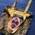 Leopard Fabric Black Sacred Heart Patch Bag Image 2