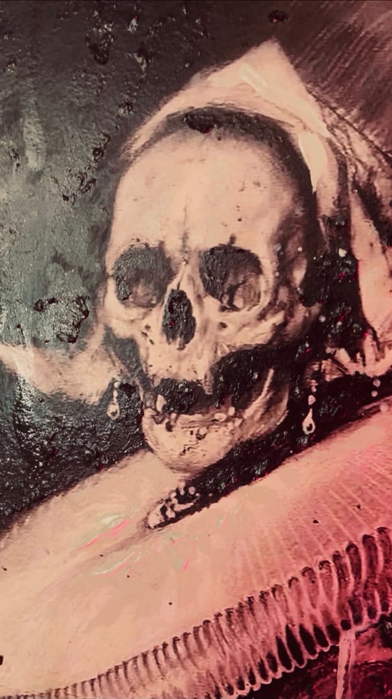 Image of ‘ELEGY IN SILK AND BONE’ [ Unique Print - { 1/1 } ] Hand Embellished Museum Archival Print 