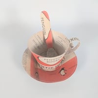 Image 4 of Penguin Orange Teacup, Saucer and Spoon Set
