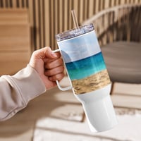 Image 1 of Travel mug with a handle_beach_40 oz_1