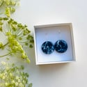 Snow White - Botanical Circle Earrings