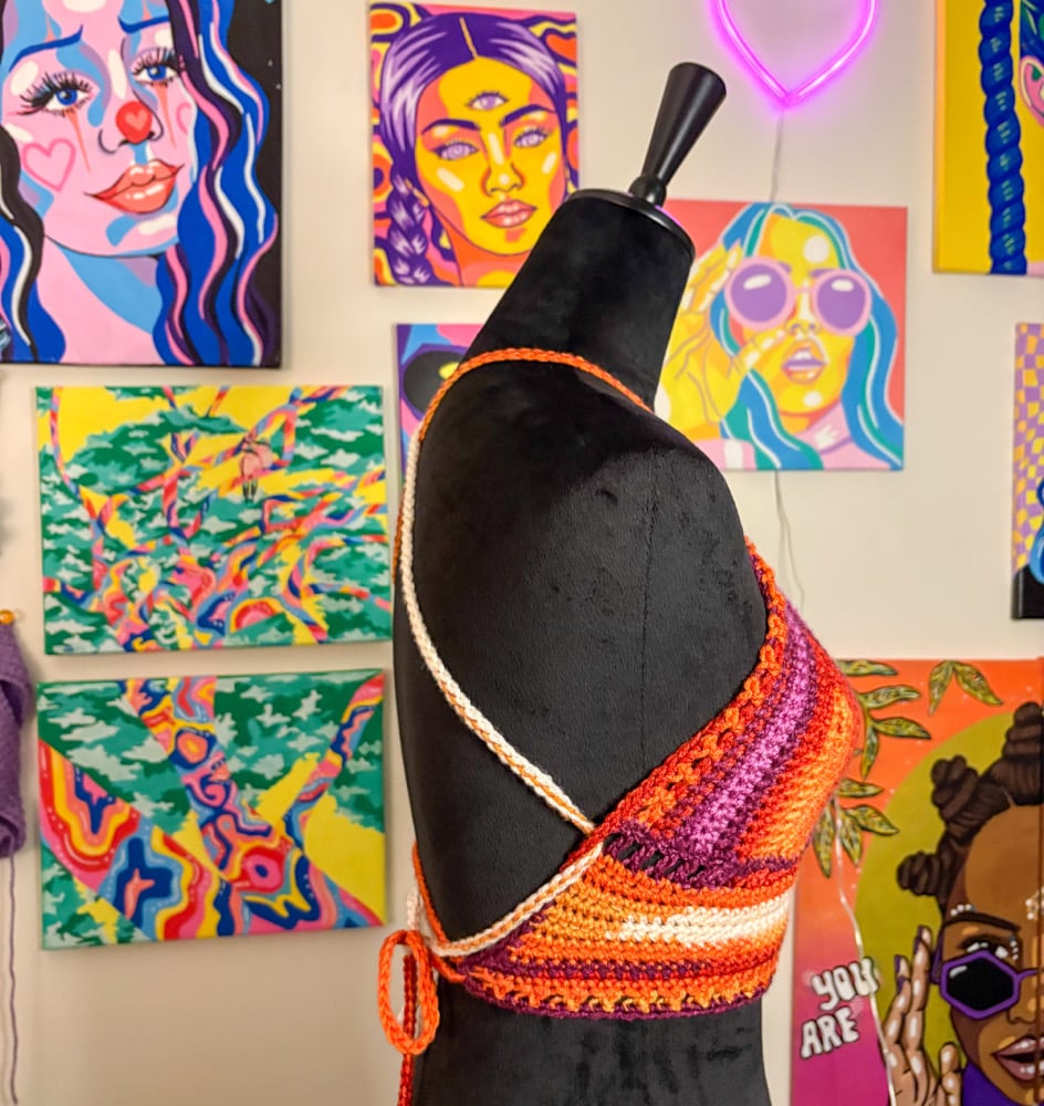 Image of Lesbian Pride Flag Bralette