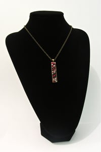 Image 4 of Ruby Rocks Long Skinny Bronze Pendant *WAS £30 NOW £20*