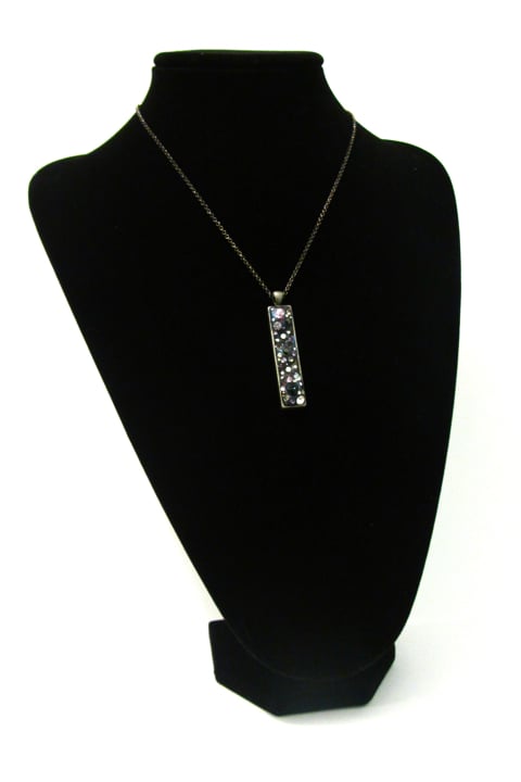 Midnight Rocks Long Skinny Pewter Pendant *WAS £30 NOW £20*