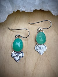 Image 1 of  SOLD - Delicate Chrysoprase Earrings 