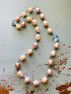 baroque pearl and blue topaz necklace
