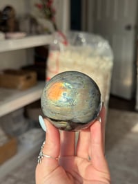 Image 1 of SUNSET LABRADORITE SPHERE -MADAGASCAR- B